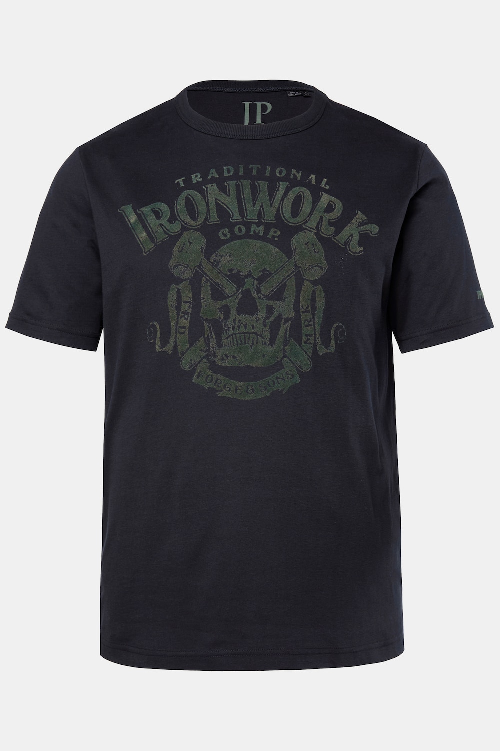 JP1880, T-shirt, korte mouwen, borstprint, tot 8XL