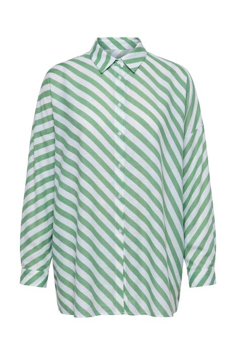 Košile, lehce transparentní, pruhy, netopýří rukávy