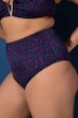 Bas de bikini taille haute, imprimé léopard coloré