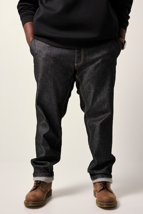 Jeans, Raw, tapered loose fit