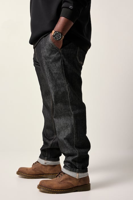 Jeans, Raw, tapered loose fit