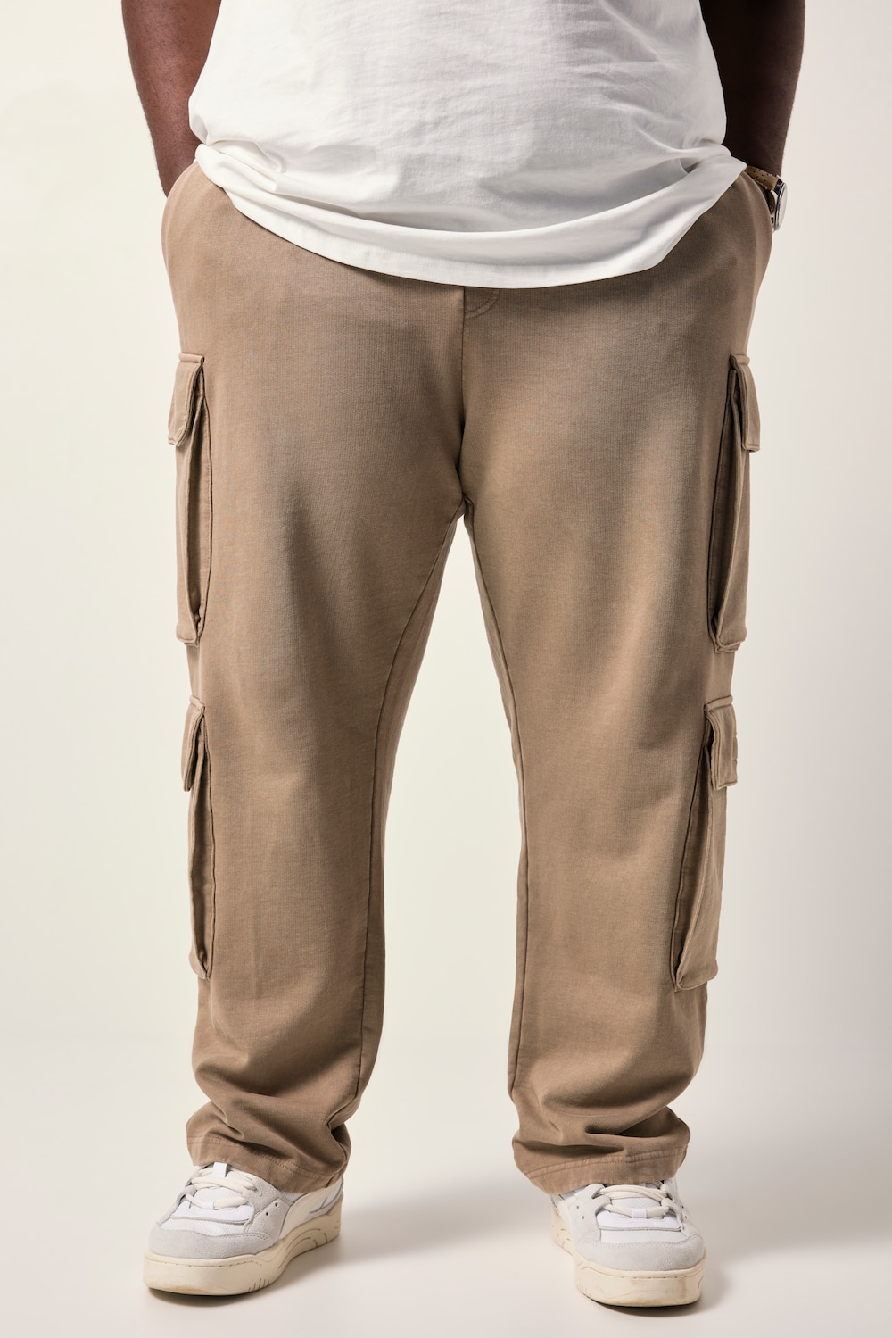 STHUGE sweat-cargobukse, baggy fit, opptil 8 XL