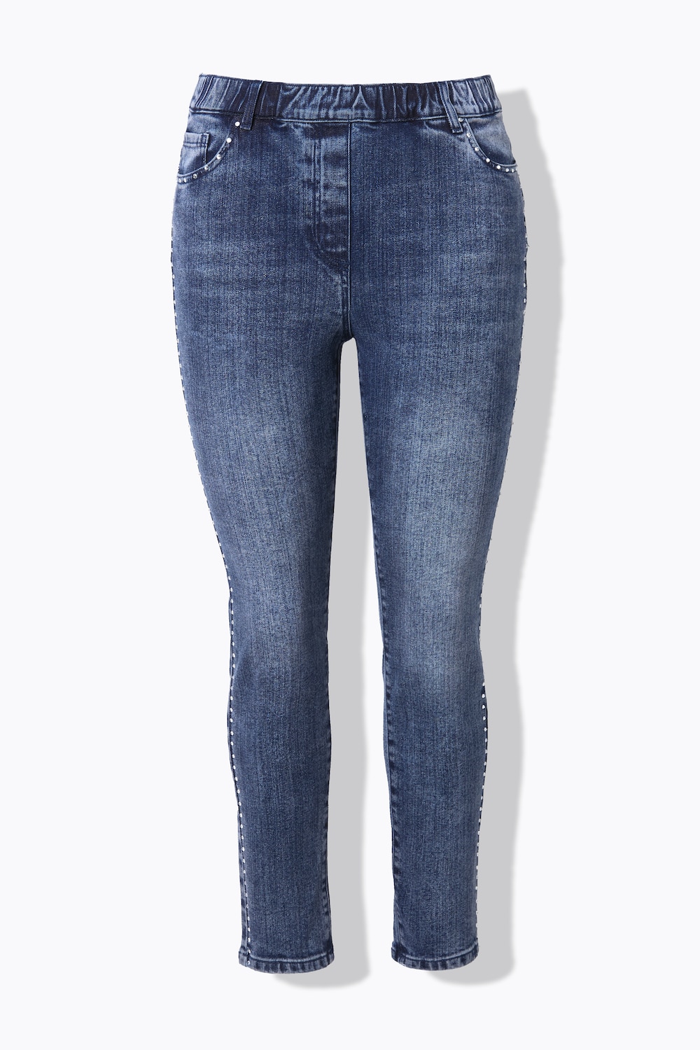 Stora storlekar Jeggings, Dam, blå, storlek: 58, Bomull, Mia Moda