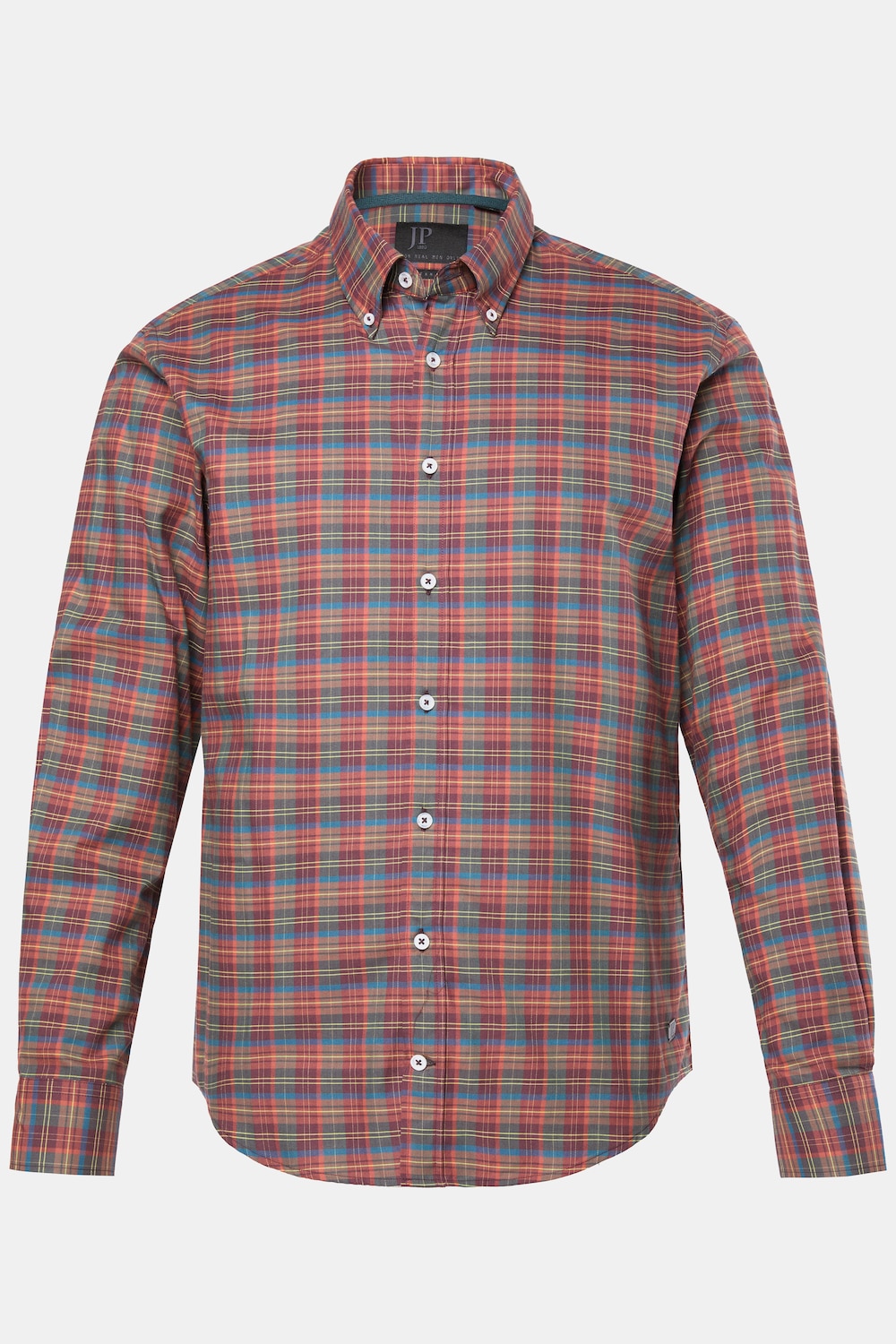 JP1880 Karohemd, Langarm, Buttondown-Kragen, Modern Fit, bis 8 XL