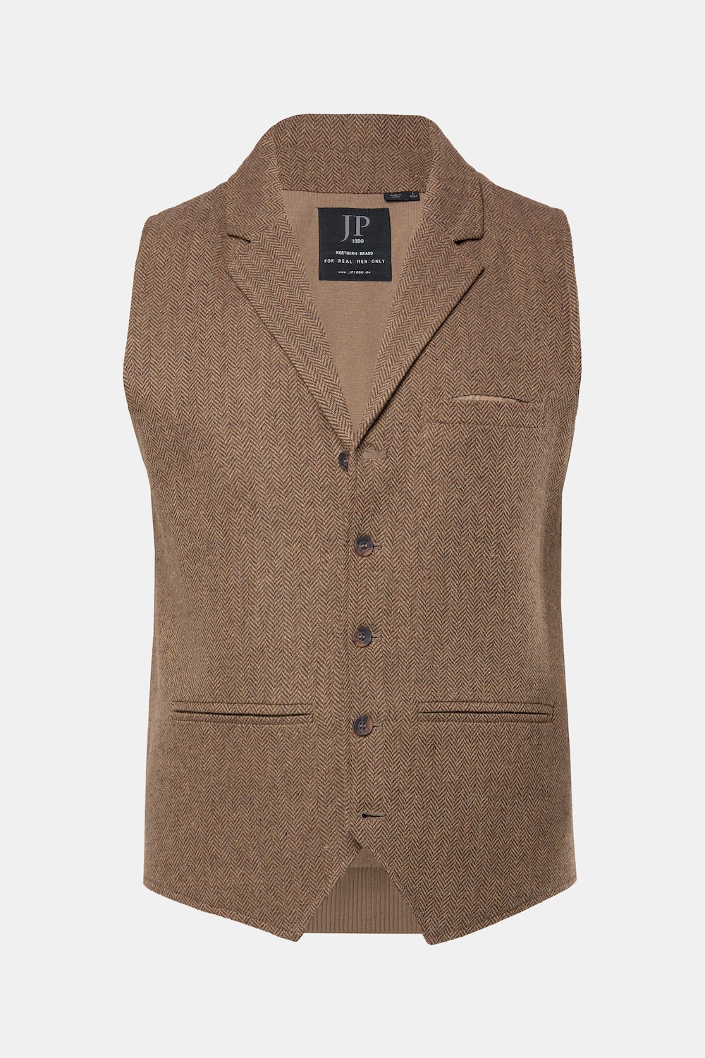JP1880 Tweed-Weste, FLEXNAMIC®, Herringbone-Tweed, Strickrücken, bis 7 XL