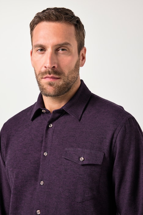JP1880 Flanellhemd, Langarm, Kentkragen, Modern Fit, bis 8 XL