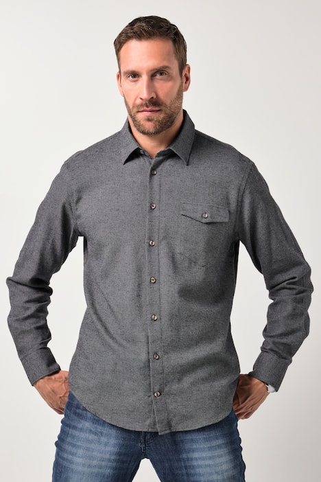 JP1880 Flanellhemd, Langarm, Kentkragen, Modern Fit, bis 8 XL