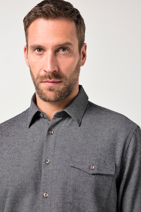 JP1880 Flanellhemd, Langarm, Kentkragen, Modern Fit, bis 8 XL