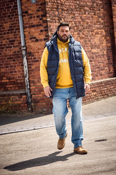 Men+ Steppweste, Kapuze, Zipptaschen, bis 8 XL