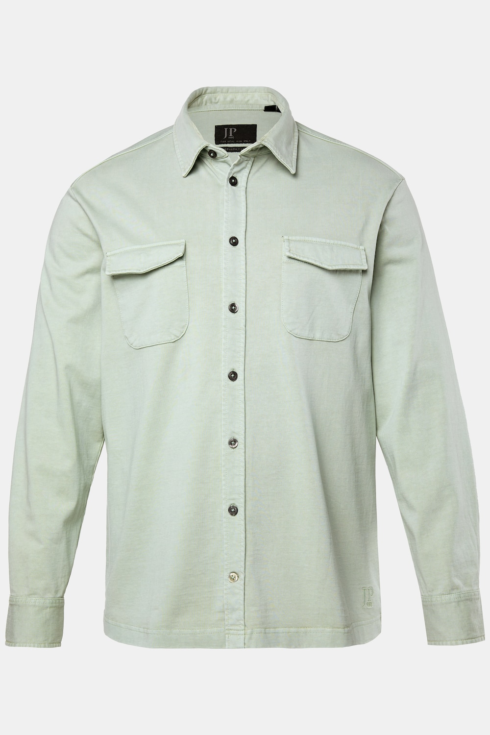 JP1880 jersey overhemd, lange mouwen, vintage look, kentkraag, Modern Fit, tot 8XL