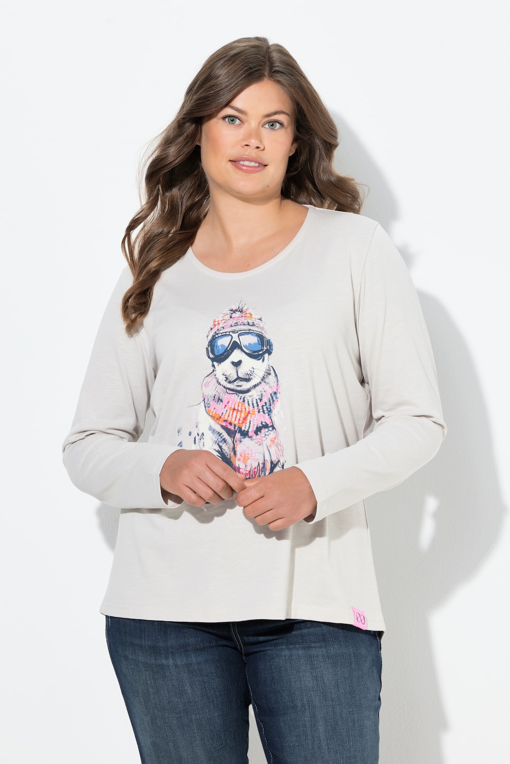 Große Größen Shirt, Damen, grau, Größe: 52/54, Baumwolle, LAURASON