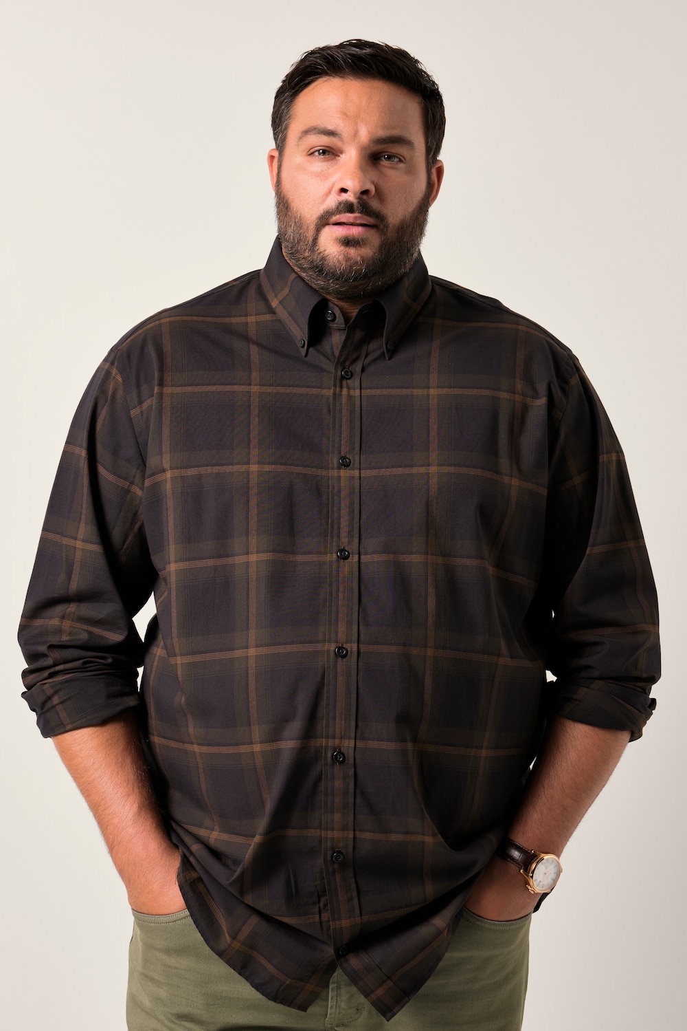 Men+ Karohemd, Langarm, Buttondown-Kragen, Comfort Fit, bis 8 XL