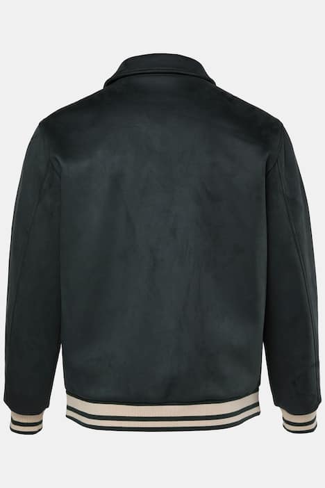 JP1880 Blouson, Velours, Brust-Stick, farbige Bündchen, bis 7 XL