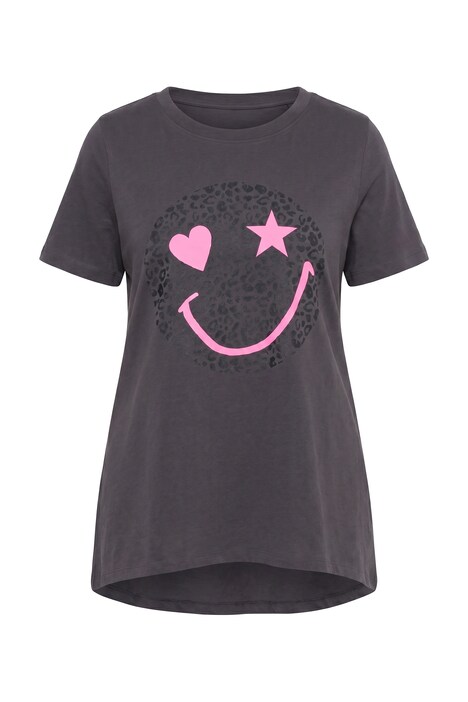 T-shirt, A-line, leo/neon smiley