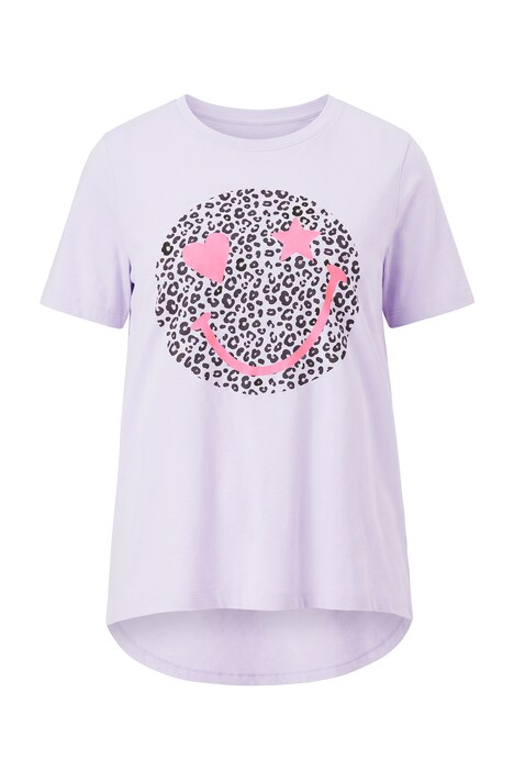 T-shirt, A-line, leo/neon smiley
