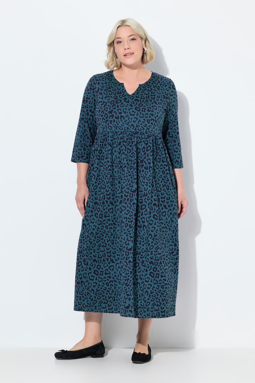 Große Größen Jerseykleid, Damen, türkis, Größe: 54/56, Baumwolle, Ulla Popken