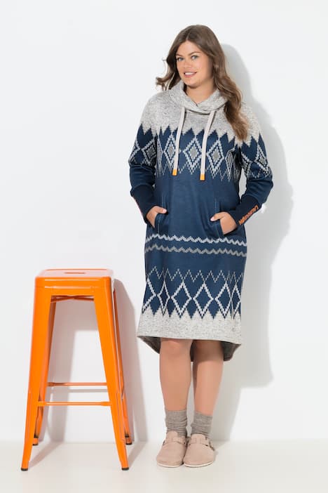 Norweger-Kleid, Kapuze, Langarm
