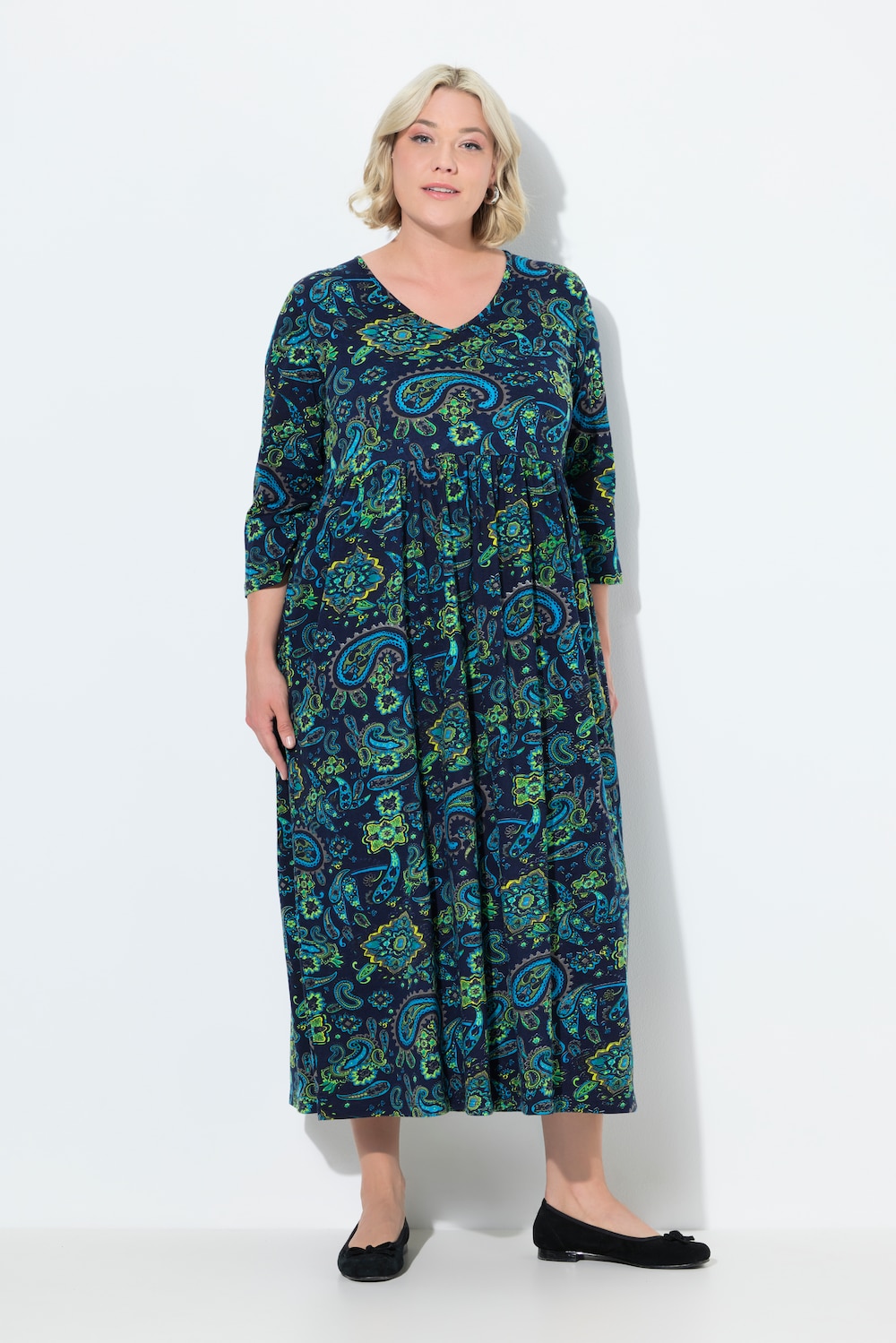 Große Größen Jerseykleid, Damen, blau, Größe: 62/64, Baumwolle, Ulla Popken