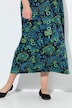 Jersey jurk, paisley, A-lijn, V-hals, 3/4-mouw