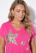 T-Shirt, Komfort Fit, Pailletten-Sternen