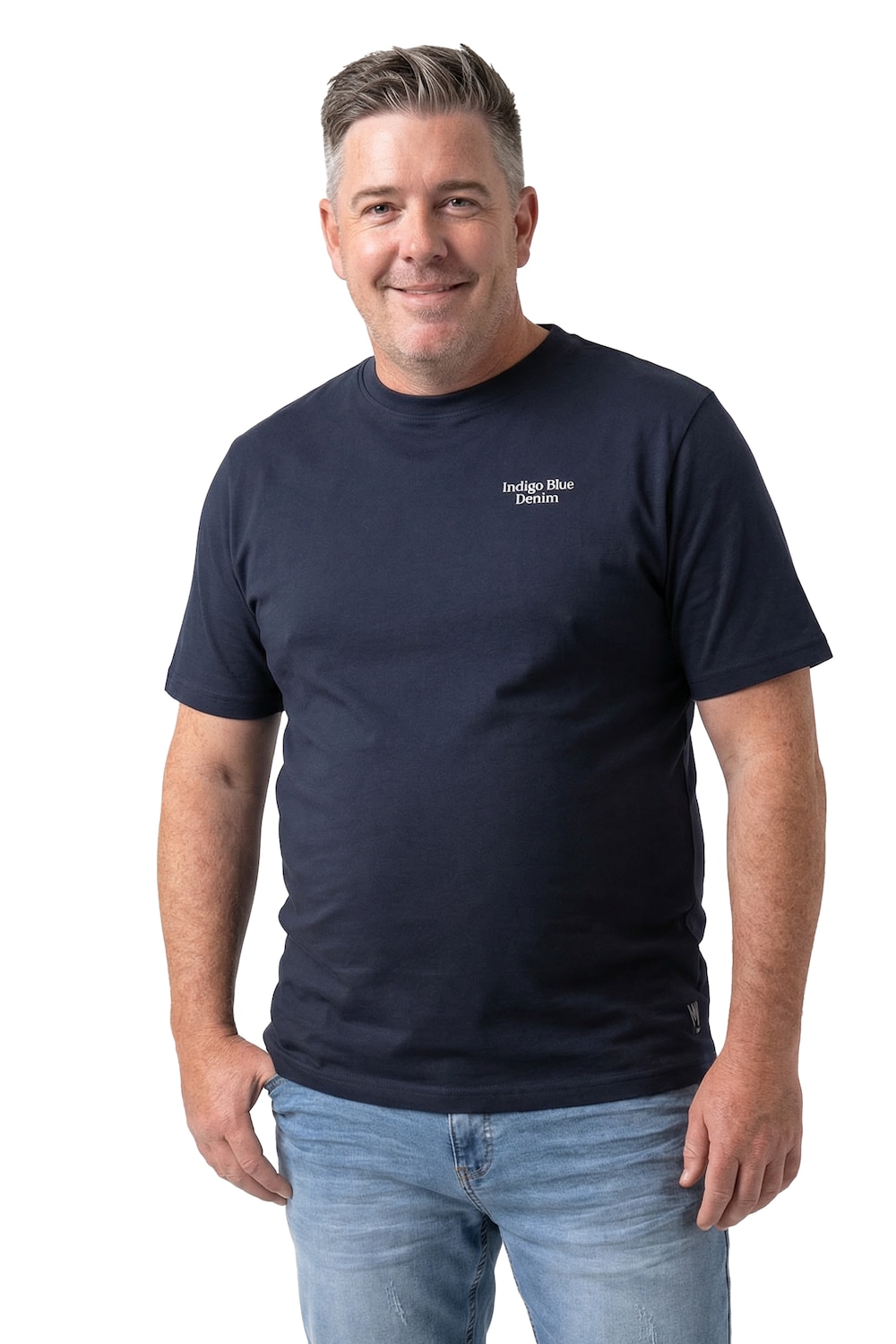 Stora storlekar T-shirt, Her, blå, storlek: 3XL, Bomull, Men Plus