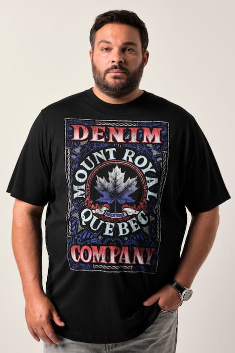 Men+-T-paita, lyhyet hihat, printti rinnassa, suurin koko 8XL