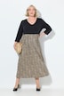 Jerseykleid, A-Linie, V-Ausschnitt, 3/4-Arm