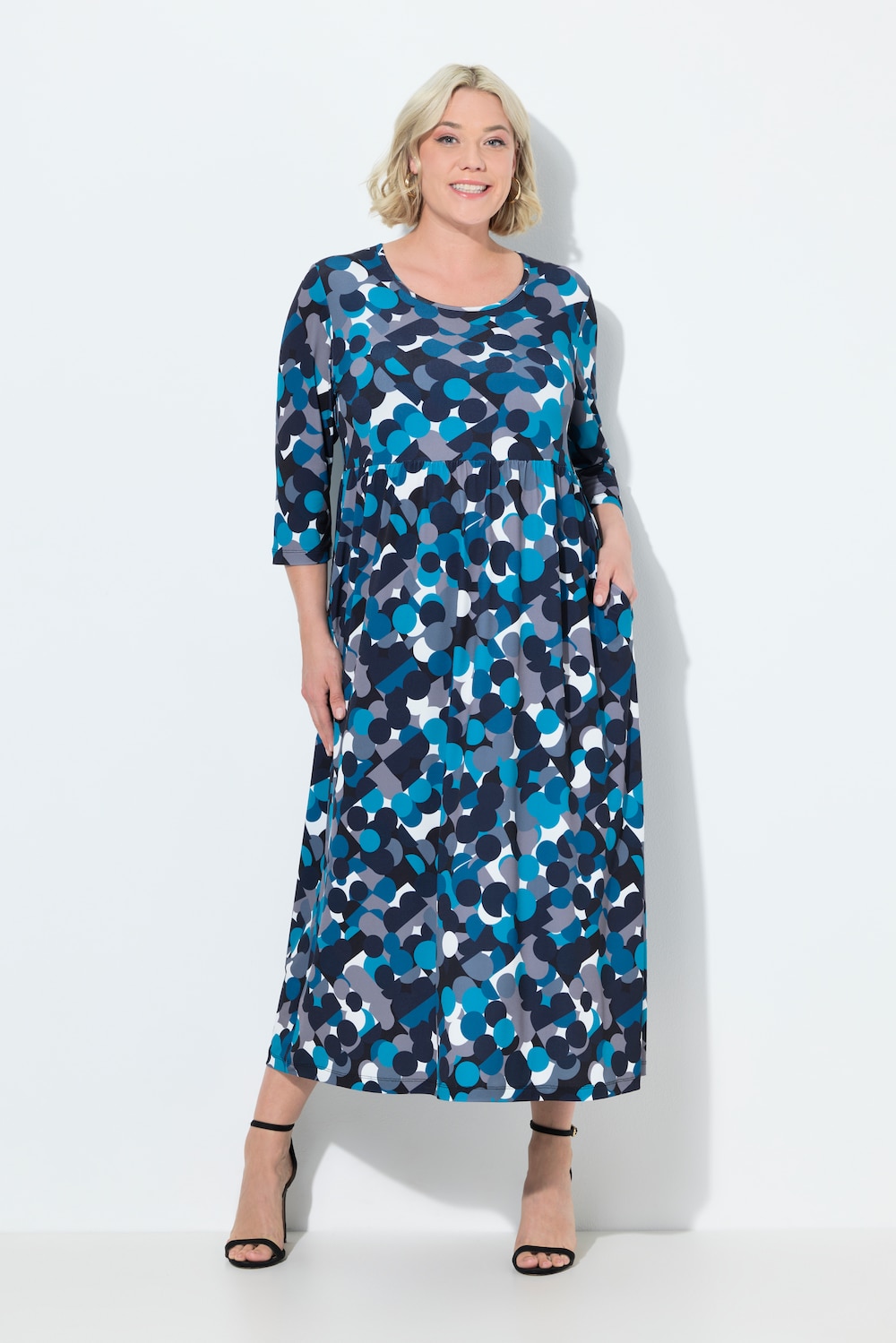 Große Größen Jerseykleid, Damen, schwarz, Größe: 58/60, Polyester, Ulla Popken