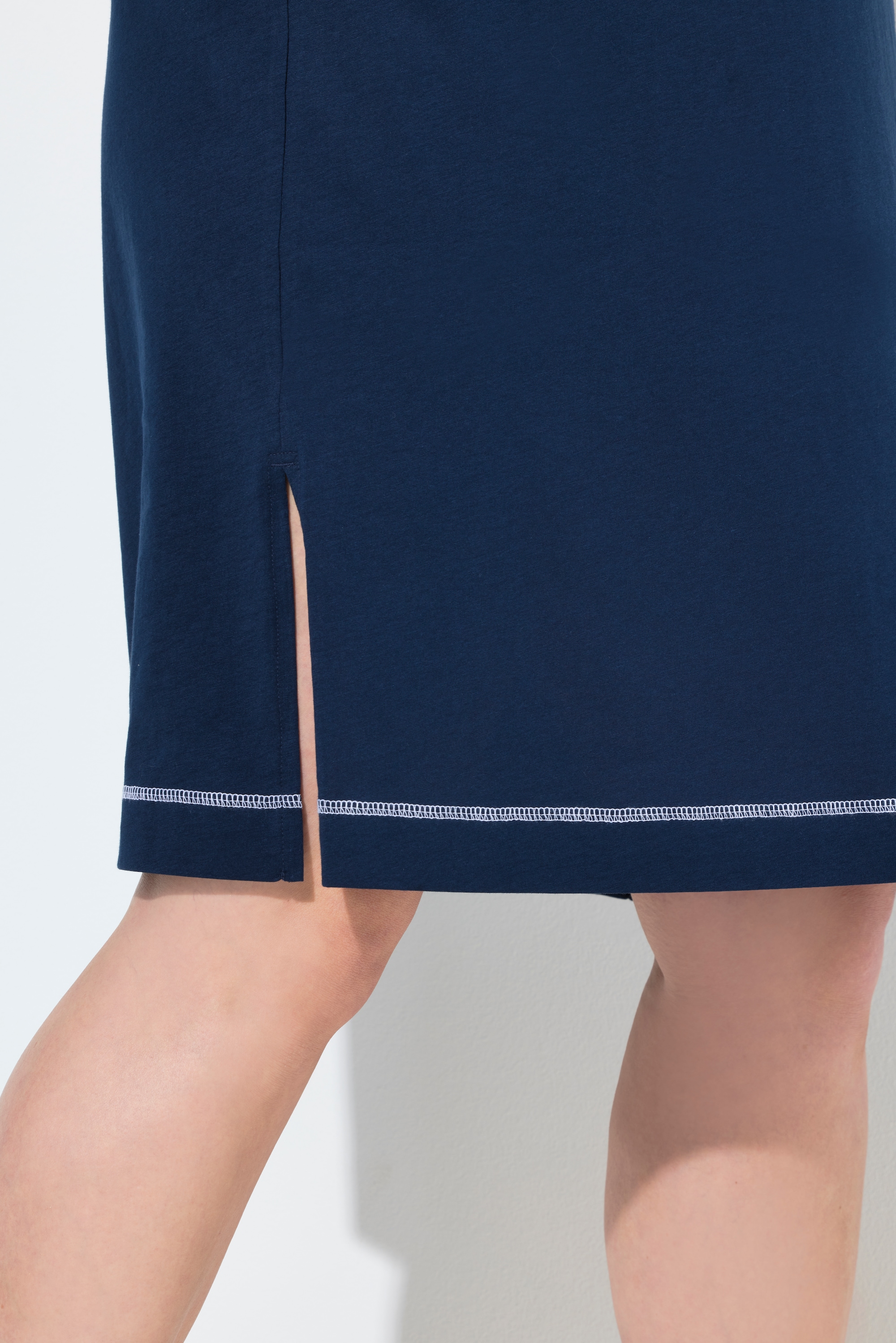 Ulla Popken Damen große Größen Bigshirt platzierter Druck V Ausschnitt