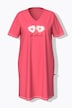 Bigshirt, print, V-hals, korte mouw
