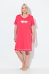 Bigshirt, print, V-hals, korte mouw