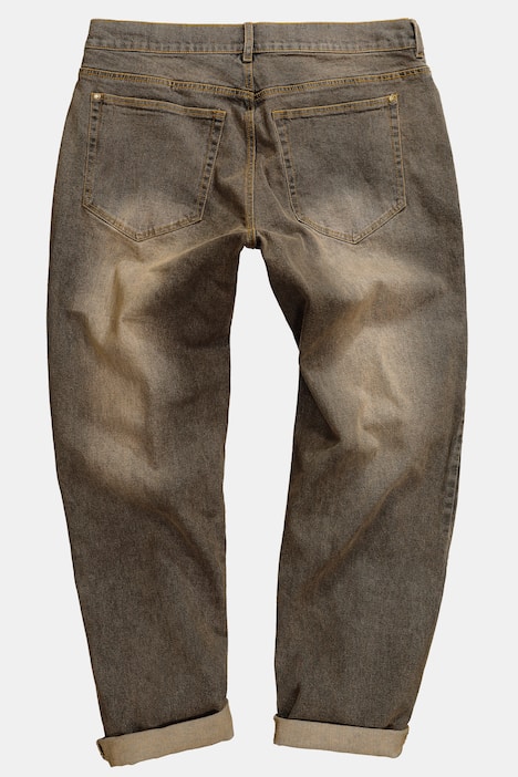 STHUGE Jeans, Brown Denim, 5-Pocket, Baggy Fit, bis 72