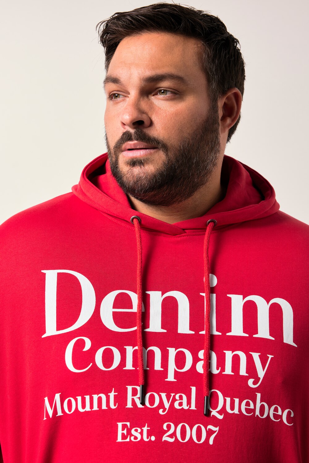 Stora storlekar Hoodie, Her, röd, storlek: 4XL, Bomull, Men Plus