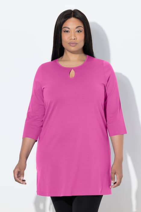 Longshirt, A-Linie, Rundhalsausschnitt, 3/4-Arm