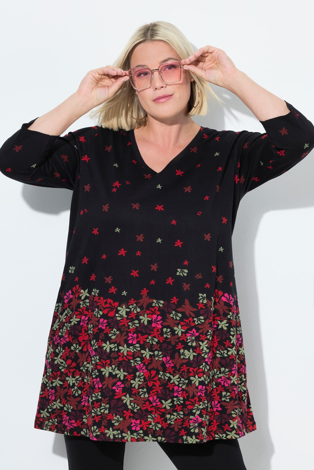 Große Größen Longshirt, Damen, rot, Größe: 42/44, Baumwolle, Ulla Popken