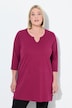 Longshirt, A-Linie, Tunika-Ausschnitt, 3/4-Arm