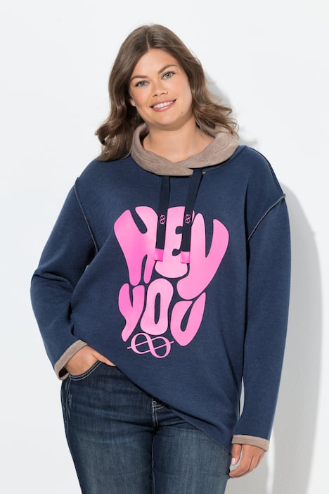 Sweatshirt, Langarm, Stehkragen