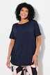T-shirt, gedrapeerd, classic, boothals, korte mouw