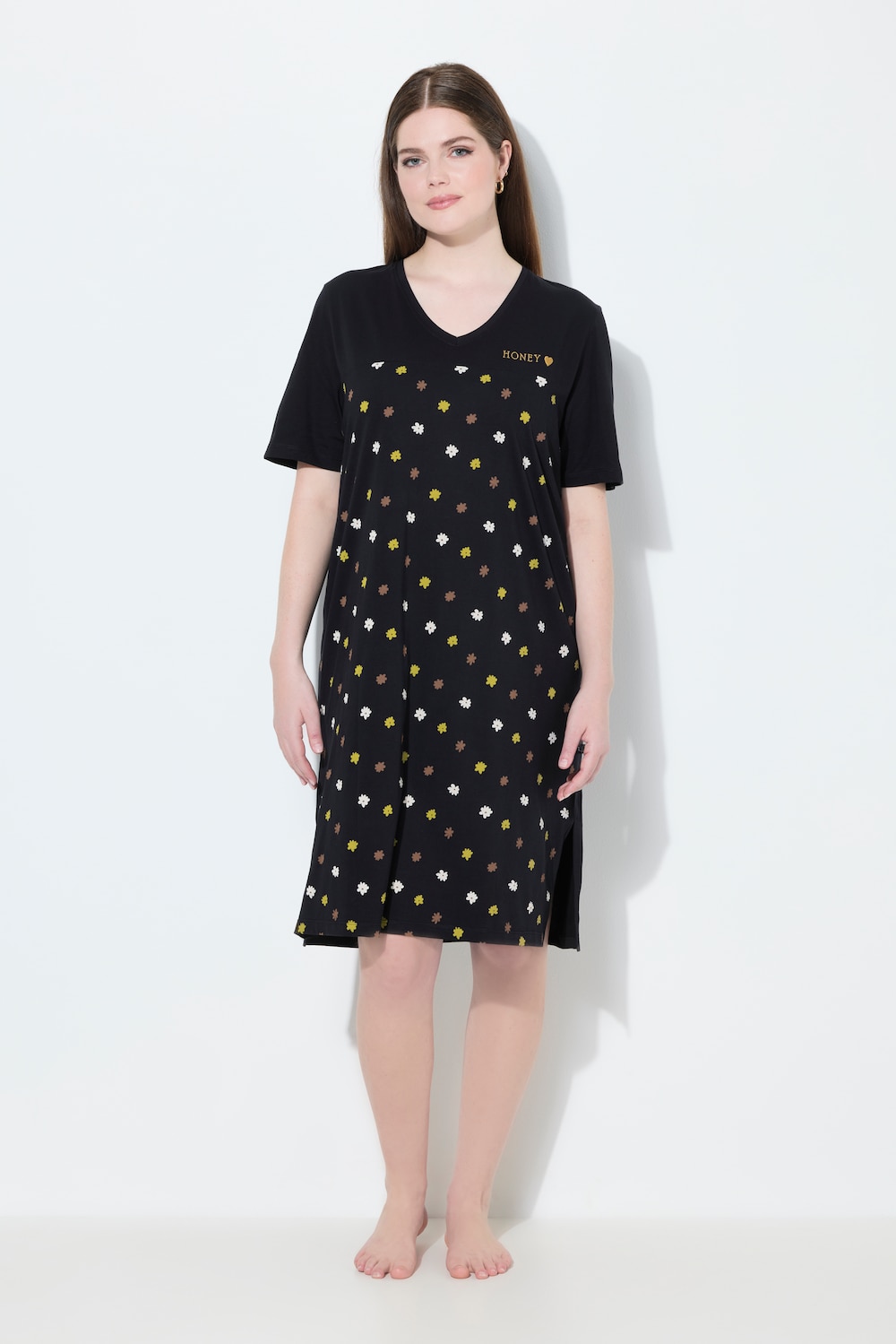 Thumbnail - Große Größen Bigshirt, Damen, schwarz, Größe: 46/48, Baumwolle, Ulla Popken