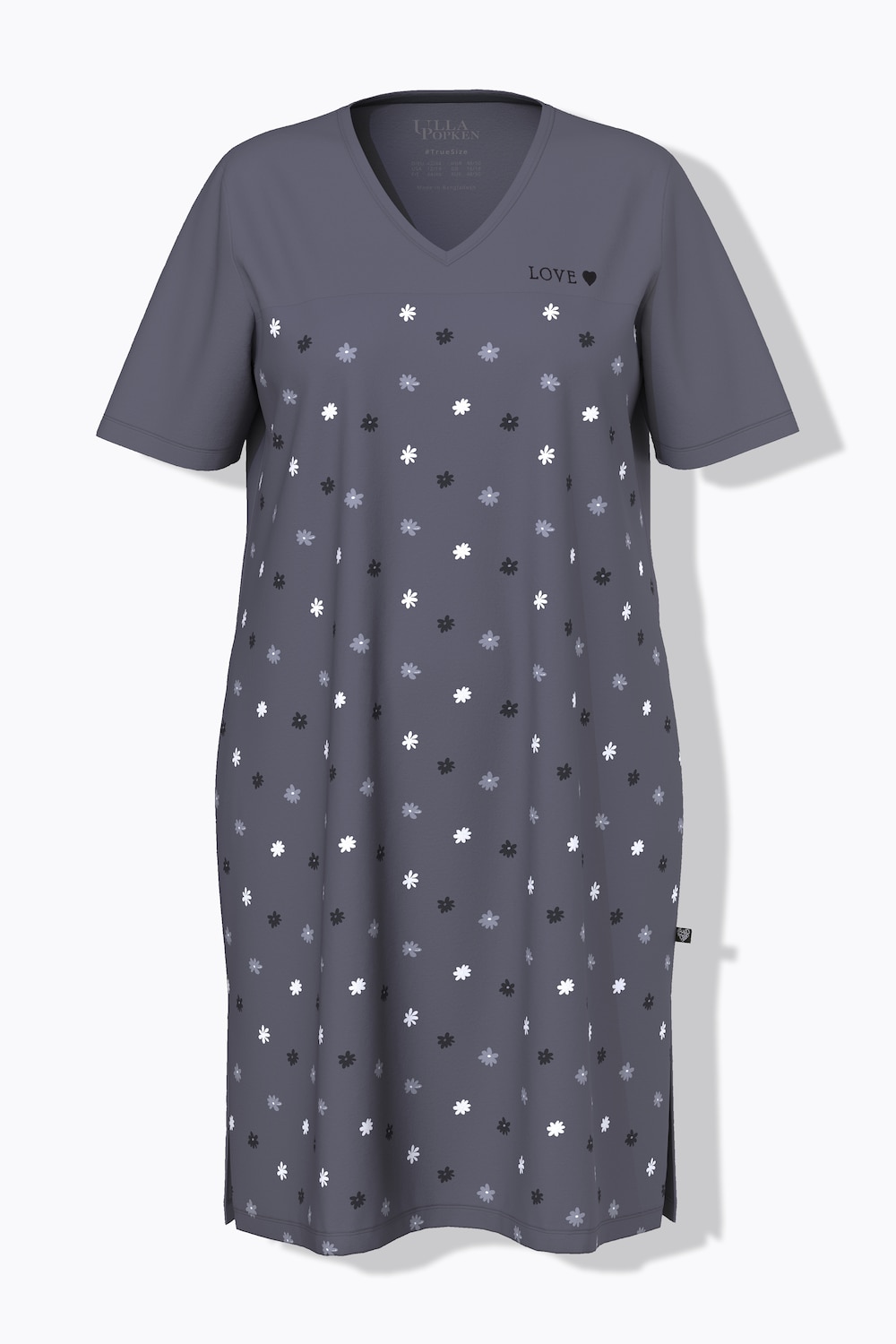 Stora storlekar T-shirt, Dam, grå, storlek: 42/44, Bomull, Ulla Popken