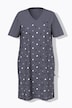 Bigshirts, bloemen, borduursel, V-hals, korte mouw