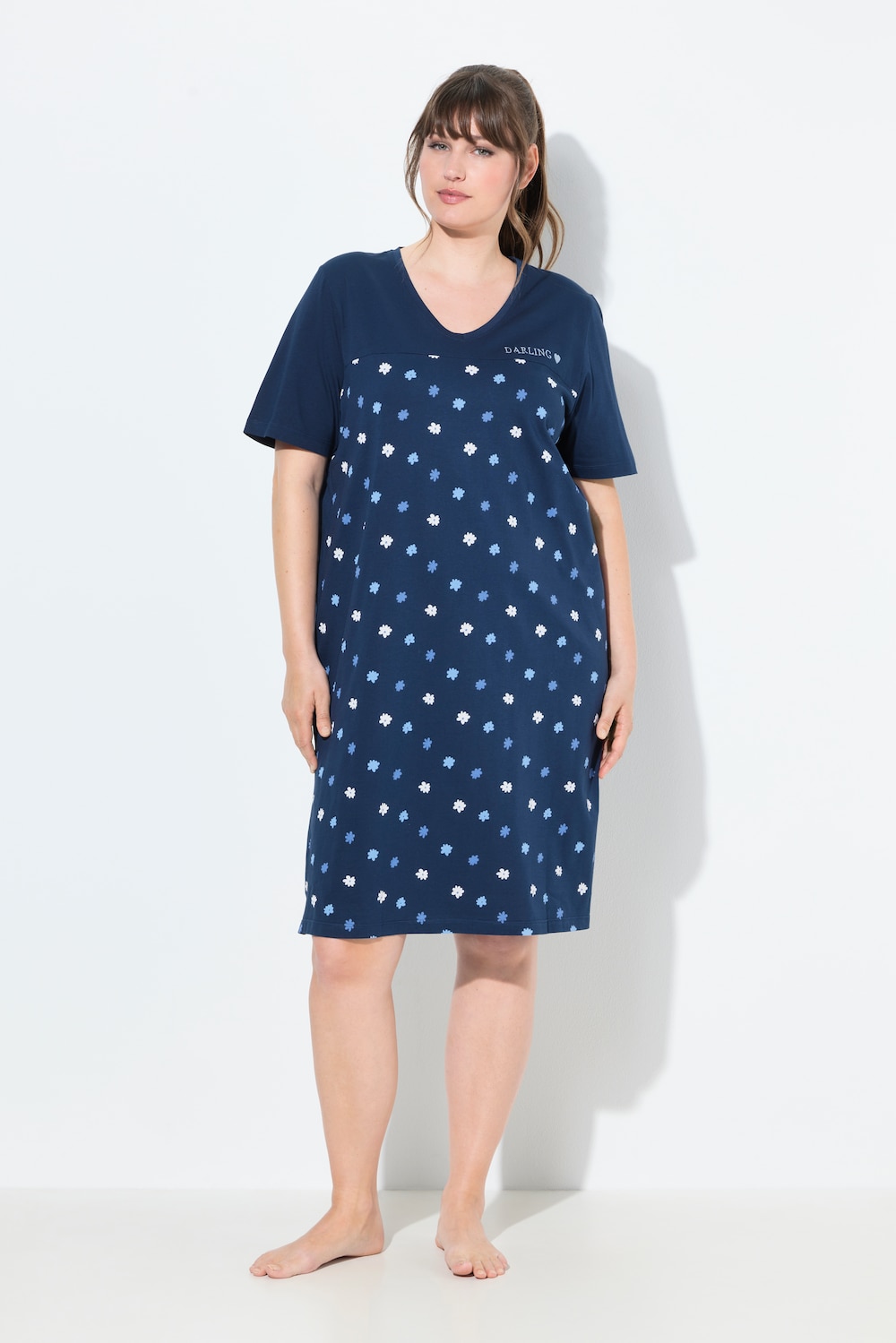 Große Größen Bigshirt, Damen, blau, Größe: 46/48, Baumwolle, Ulla Popken