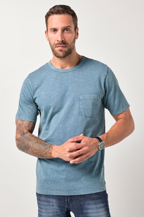 JP 1880 T-shirt, kortærmet, Vintage look, brystlomme, op til 8 XL