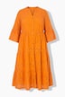 Midikleid, Lochstickerei, Volants, 3/4-Ärmel