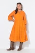 Midikleid, Lochstickerei, Volants, 3/4-Ärmel