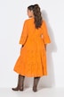 Midikleid, Lochstickerei, Volants, 3/4-Ärmel