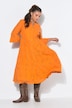 Midikleid, Lochstickerei, Volants, 3/4-Ärmel
