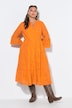 Midikleid, Lochstickerei, Volants, 3/4-Ärmel