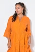 Midikleid, Lochstickerei, Volants, 3/4-Ärmel