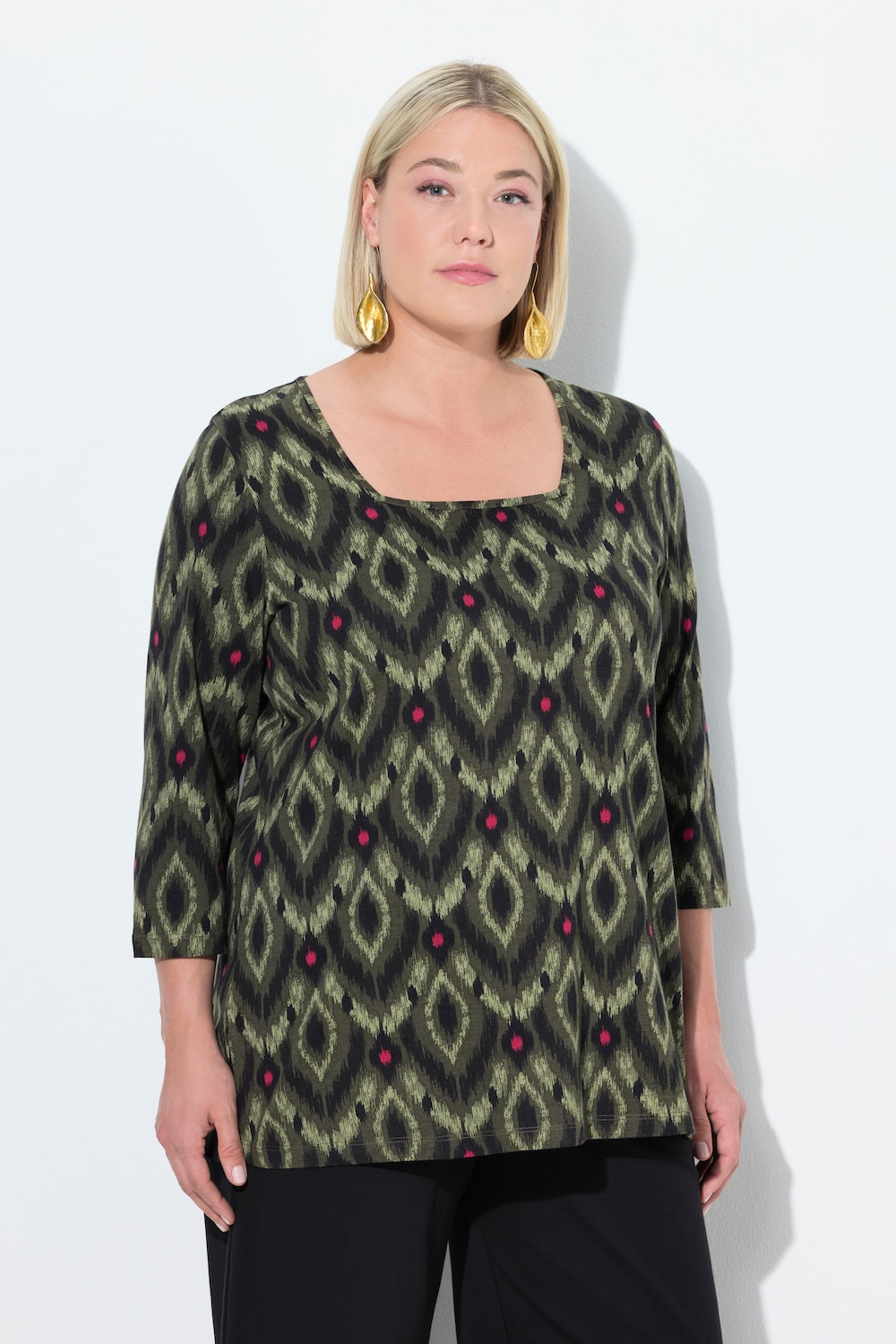 Thumbnail - Große Größen T-Shirt, Damen, schwarz, Größe: 46/48, Baumwolle, Ulla Popken